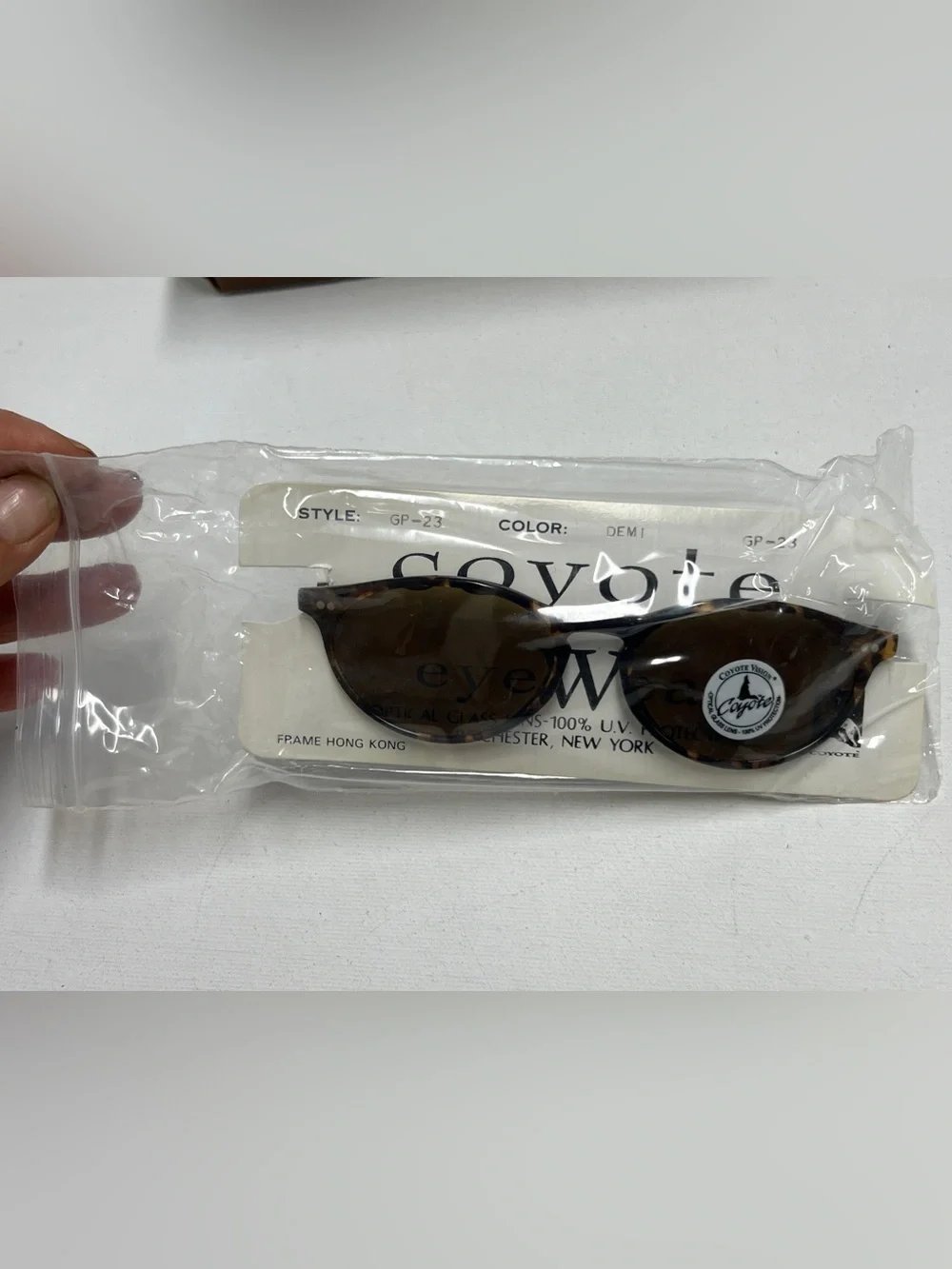 Coyote Eyewear GP-23 Tortoise Sunglasses Brown Lens NOS w Box Vintage